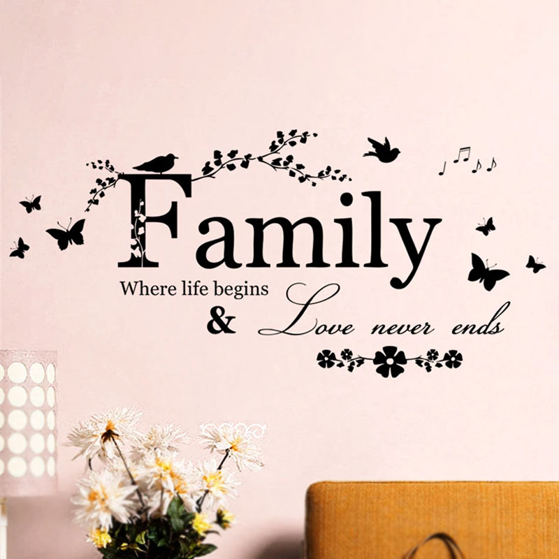 Family Letter Quote Wall Sticker
