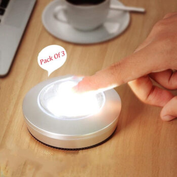 LED Push Button Tap Light Adhesive Pack Of 3