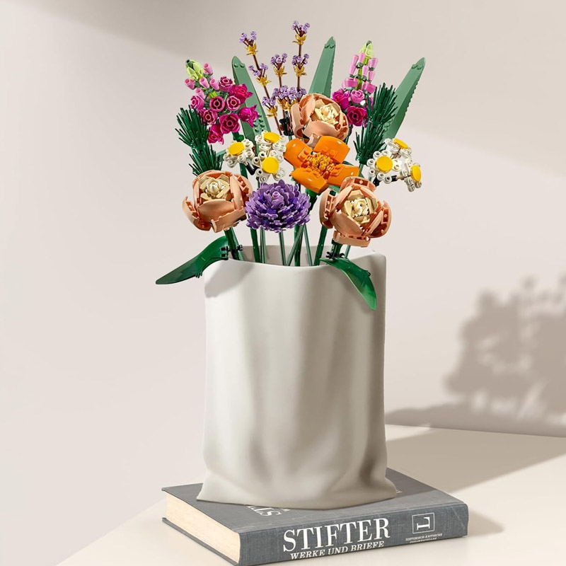 Hand Pinched Texture Paper Bag Vase