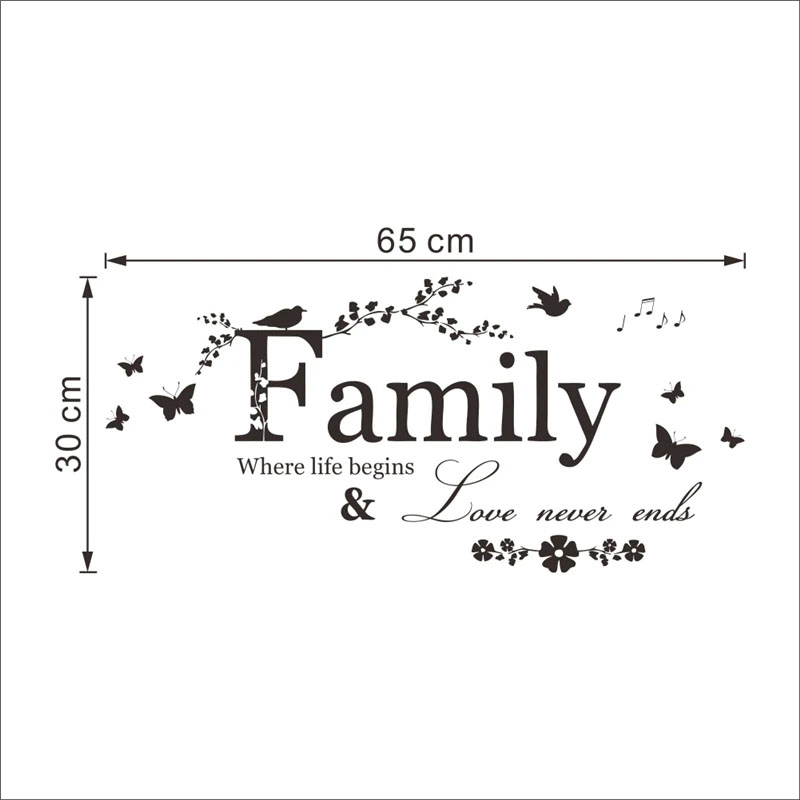 Family Letter Quote Wall Sticker